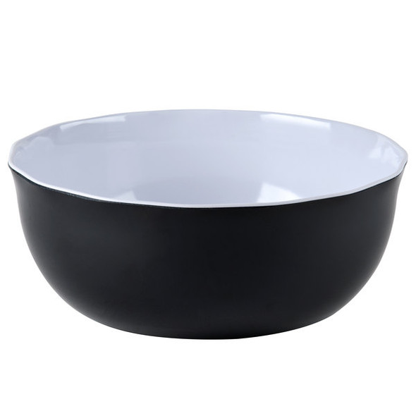 Thunder Group Black Pearl, 176 oz Melamine 11.25" Bowl (RF5112BW)