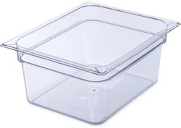 PLPA8126, Half Size Clear Polycarbonate Food Pan - 6" Deep