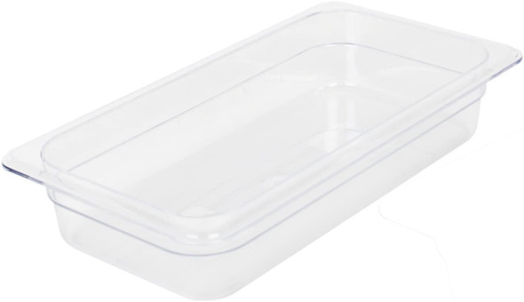 Third Size Clear Polycarbonate Food Pan - 2.5" Deep (PLPA8132)