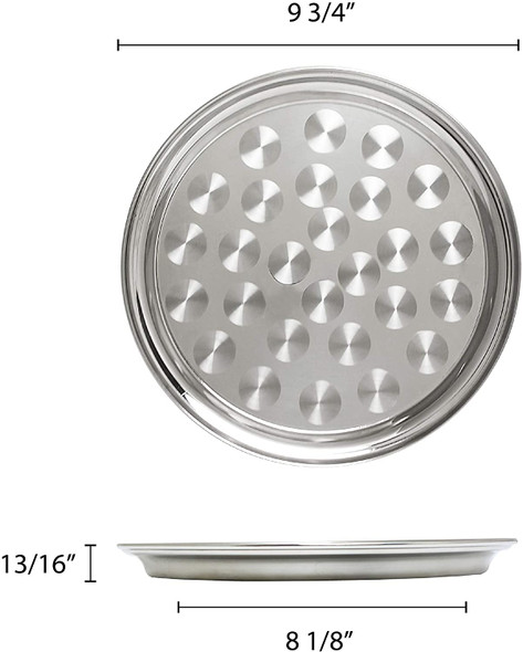 10" Round Stainless Steel Narrow Rim Serving Tray (SLCT310)