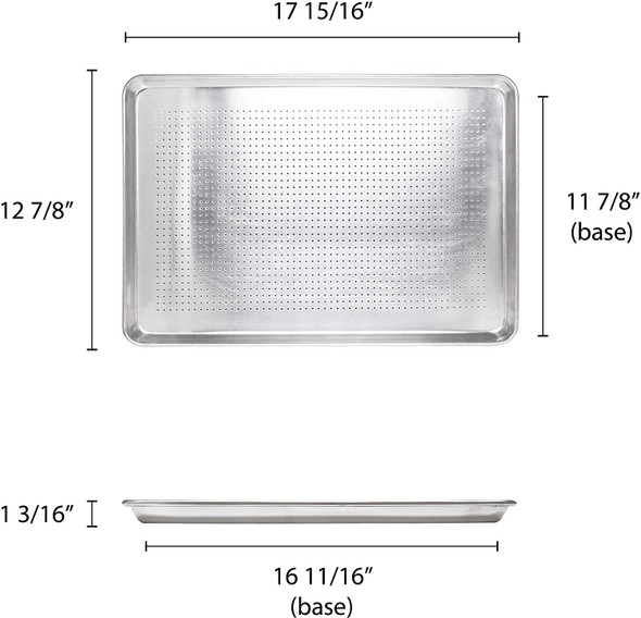 Half Size, 19 Gauge Aluminum Perforated Sheet Pan (ALSP1813PF)