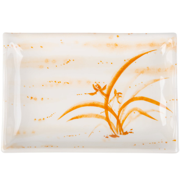 2408 GOLD ORCHID 12 oz Rectangular Melamine Wave Plate