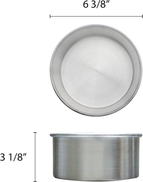 6" Dia. x 3"H, Round Aluminum Layer Cake Pan