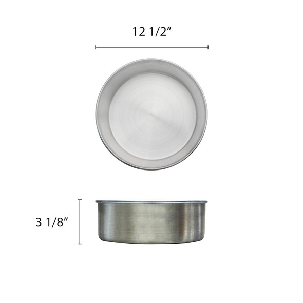 12" Dia. x 3"H, Round Aluminum Layer Cake Pan