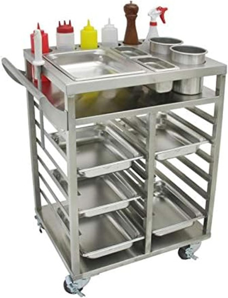All Welded Stainless Steel Teppanyaki Ingredient Cart