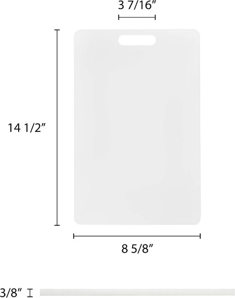15" x 9" x 0.50" Thick (NSF) White Cutting Boards