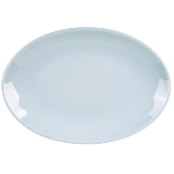 Thunder Group 2912 Blue Jade 12 1/2" x 9 1/4" Oval Melamine Platter