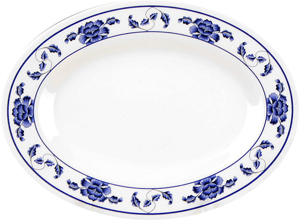 Lotus, 16" x 11.63" Oval Melamine Platter