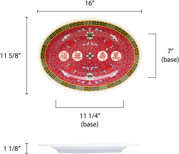Longevity, 16" x 11.63" Oval Melamine Platter