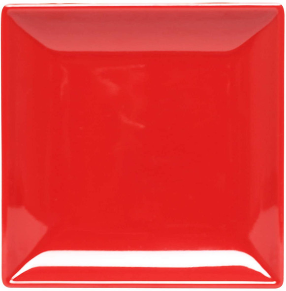 Thunder Group 29004PR Classic Pure Red 4.50" Square Melamine Plate