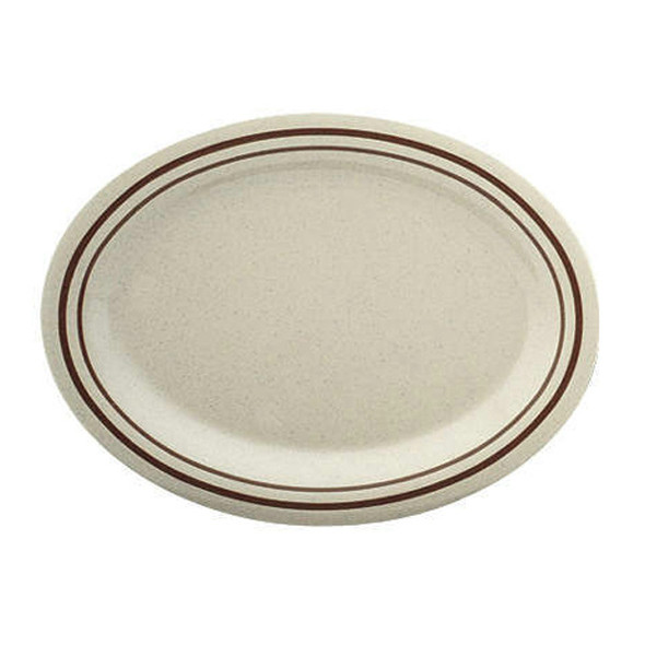 11.50" Wide Rim Melamine Oval Platter