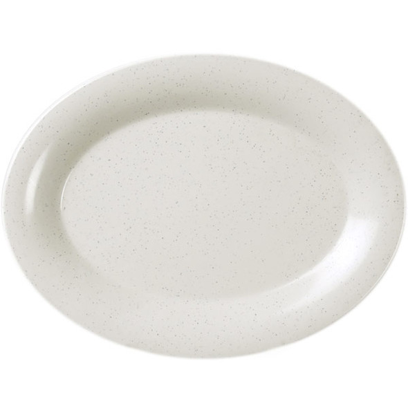 12" Wide Rim Melamine Oval Platter