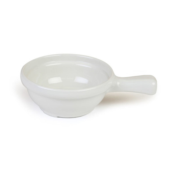 10 oz Melamine Ivory Soup Bowl with Handle (CR305V)