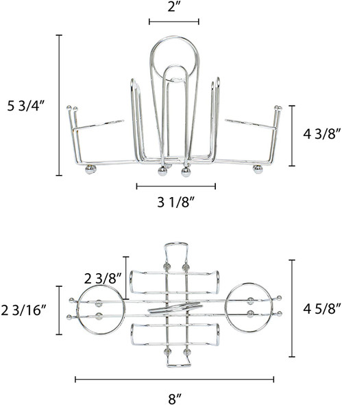 Wire Salt & Pepper Shaker / Sugar Packet Rack (CRSP956)