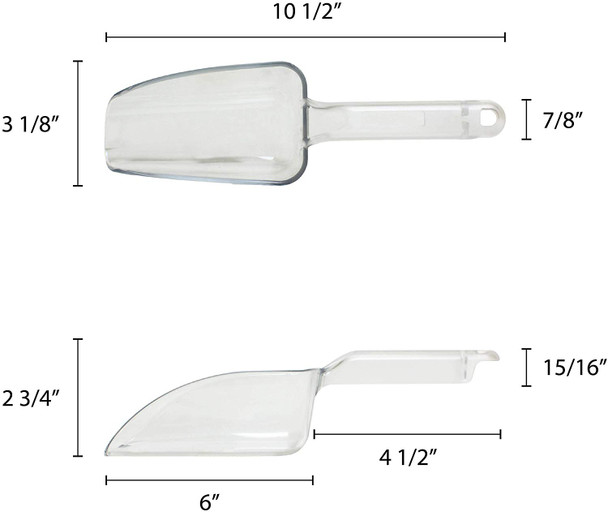 6 oz Clear Polycarbonate Scoop (PLSC006CL)
Lightweight Plastic construction makes it lighter than metal scoops and incredibly easy to use.