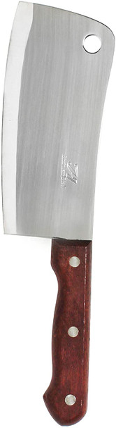 6" Stainless Steel Asian Cleaver w/ Riveted Wood Handle (THOW189)