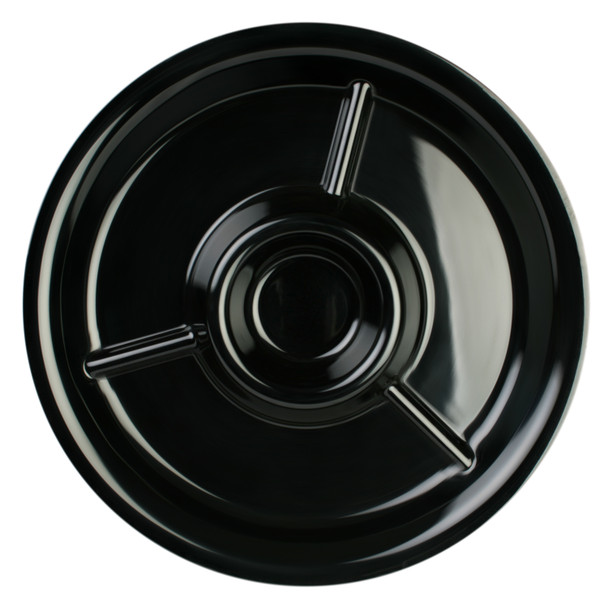 Thunder Group Black Pearl, 14.5" Round Melamine Appetizer Platter (RF6016BW)