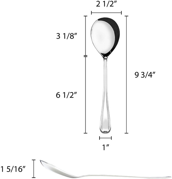 LUXOR 9.75" Extra Heavy Weight Solid Serving Spoon (SLBF105)