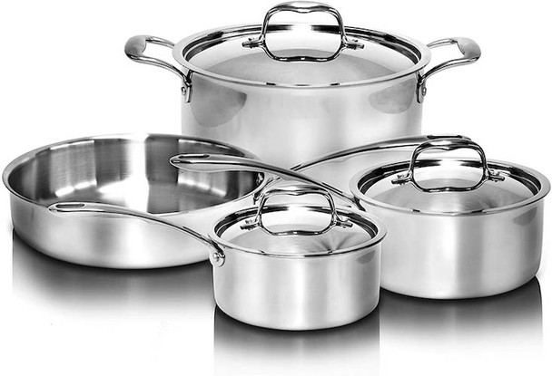 Tri-Ply Stainless Steel 7 Piece Cookware Set (SLCK007)