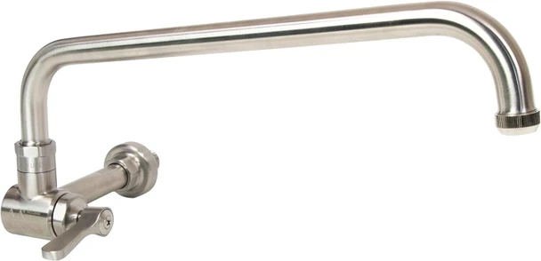 14" Wall Mount All Stainless Faucet for Chinese Wok Ranges