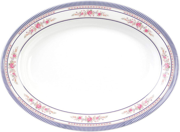 Rose, 9" x 6.63" Oval Melamine Platter (2009AR)