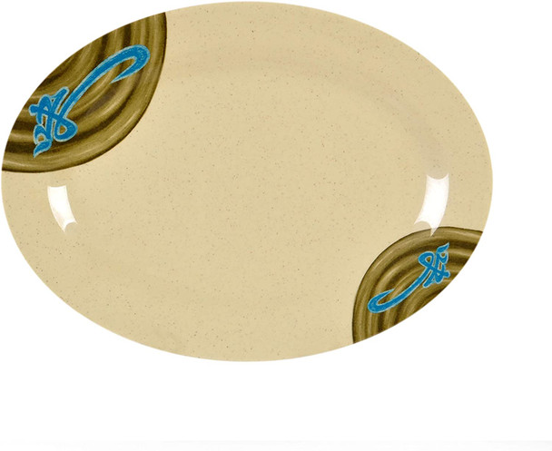 WEI, 12" x 8.63" Oval Melamine Platter (2012J) 
