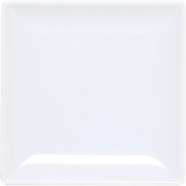 Thunder Group 29006WT Classic White 6" x 6" Square Melamine Plate