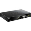 DGS-1010MP - D-Link 10Port Gigabit Rackmount PoE Switch 8 Ports 2 Layer Supported Modular 1 SFP Slots Twisted Pair Optical Fiber 1U High