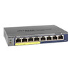 GS108PE - NetGear ProSafe Plus 8Ports 10/100/1000Mb/s RJ-45 Gigabit Ethernet Desktop Switch With PoE