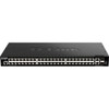 DGS-1520-52 - D-Link Layer 3 Switch 50 Ports Manageable 3 Layer Supported Modular 51.20 W Power Consumption Twisted Pair Optical Fiber 1U