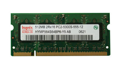 HYMP564S64BP6-Y5 - Hynix 512MB DDR2-667MHz PC2-5300 Non-ECC Unbuffered CL5 200-Pin SoDimm Memory Module