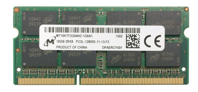 MT16KTF2G64HZ-1G6A1 - Micron 16GB 1600MHz DDR3 PC3-12800 Unbuffered non-ECC CL11 204-Pin Sodimm 1.35V Low Voltage Dual Rank Memory