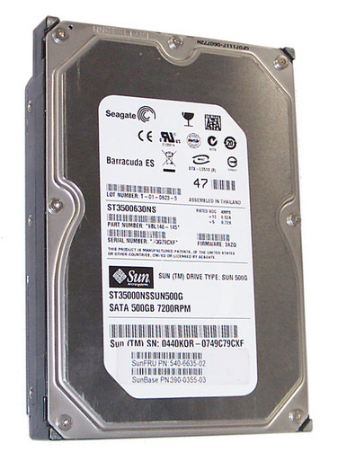 390-0355 - Sun 500GB SATA 3Gb/s 7200RPM NCQ 3.5 inch Hard Disk Drive
