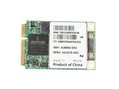 418564-002 - HP 802.11A/B/G Wireless Lan (WLAN) Mini PCI Express Network Interface Card (Intel 4965AG) for 6710B/6715B Series Notebook