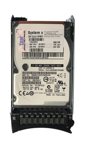 90Y8872 - IBM 600GB SAS 6Gb/s 10000RPM G2 2.5 inch Hot Plug SFF Hard Disk Drive with Tray