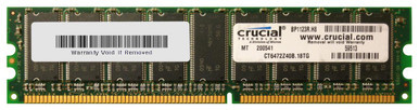 CT6472Z40B - Crucial 512MB DDR-400MHz PC3200 ECC Unbuffered CL3 184-Pin DIMM Dual Rank Memory Module