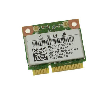 C3Y4J - Dell DW1705 Wireless WiFi Mini PCI Express WLAN / Bluetooth Card for Inspiron 17r 5721 / 15R 5521