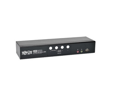 B004-DUA4-HR-K - Tripp-Lite 4Ports DVI Dual-Link USB KVM Switch with Audio and Cables