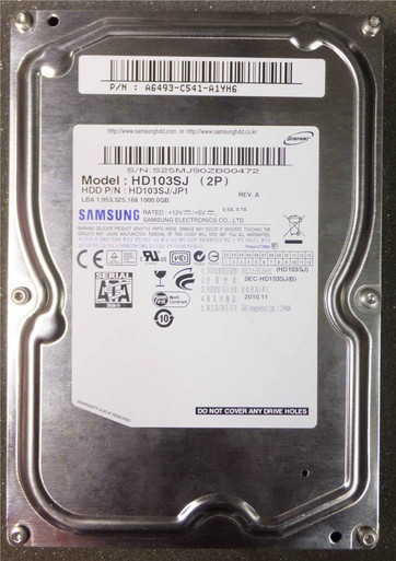 HE103SJ - Dell / Samsung SpinPoint F3R 1TB SATA 3Gb/s 7200RPM 32MB Cache 3.5 inch Hard Disk Drive