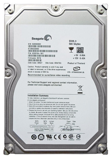9DM154-501 - Seagate SV35.3 500GB SATA 3Gb/s 7200RPM 32MB Cache 3.5 inch Hard Disk Drive