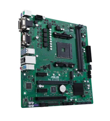 90MB1550-M0EAYC - ASUS Pro A520M-C/CSM Socket AM4 AMD A520 Chipset AMD Ryzen 5000 Series/ 5000 G-Series/ 4000 G-Series/ 3000 Series Processors Support DDR4 2x DIMM 4x SATA 6.0Gb/s Micro-ATX Motherboard