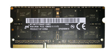 MT16KTF1G64HZ-1G6E2 - Micron 8GB 1600MHz DDR3 PC3-12800 Unbuffered non-ECC CL11 204-Pin Sodimm 1.35V Low Voltage Dual Rank Memory