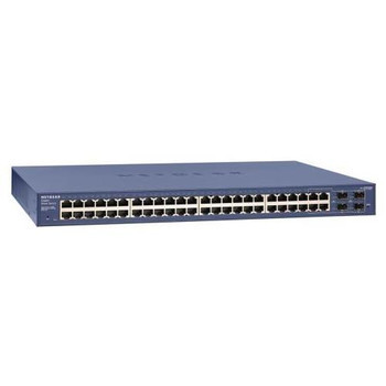 GS748T - NetGear ProSafe 48Ports RJ-45 10/100/1000Mb/s Gigabit Ethernet Smart Switch with 4x SFP Ports