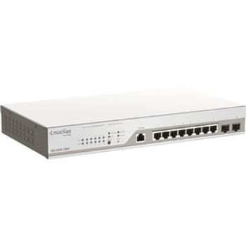 DBS-2000-10MP - D-Link 10Port Nuclias Cloud-Managed PoE Switch 10 Ports Manageable 2 Layer Supported Modular 2 SFP Slots Optical Fiber Twi