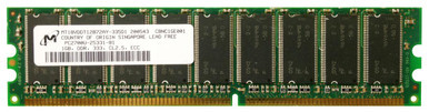 MT18VDDT12872AY-335D1 - Micron 1GB DDR-333MHz PC2700 ECC Unbuffered CL2.5 184-Pin DIMM Dual Rank Memory Module