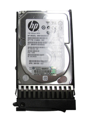 614828-003 - HP 1TB SATA 3Gb/s 7200RPM Hot Plug 2.5 inch Midline Hard Disk Drive with Tray for ProLiant Dl585 G7