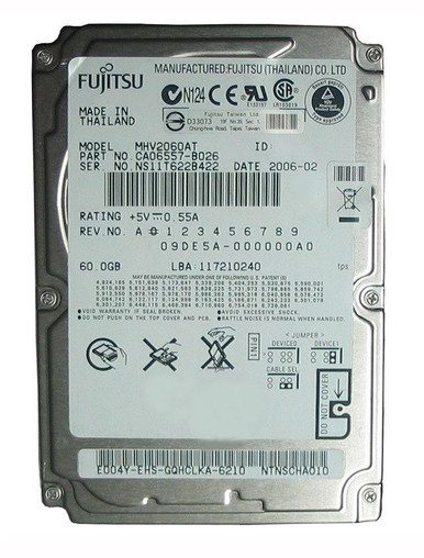 MHV2060AT - Fujitsu Mobile 60GB ATA-100 8MB Cache 2.5 inch 4200RPM Hard Drive