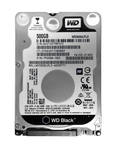 792086-002 - HP 500GB SATA 6Gb/s 7200RPM 2.5 inch Hard Disk Drive