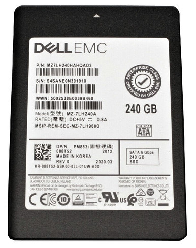 Samsung MZ7LH240HAHQAD3 240GB SATA 6Gb/s Solid State Drive