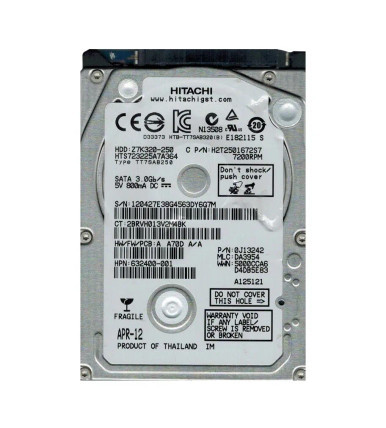 HGST 0J13242 250GB 7200RPM SATA 3Gb/s 2.5-inch Hard Drive